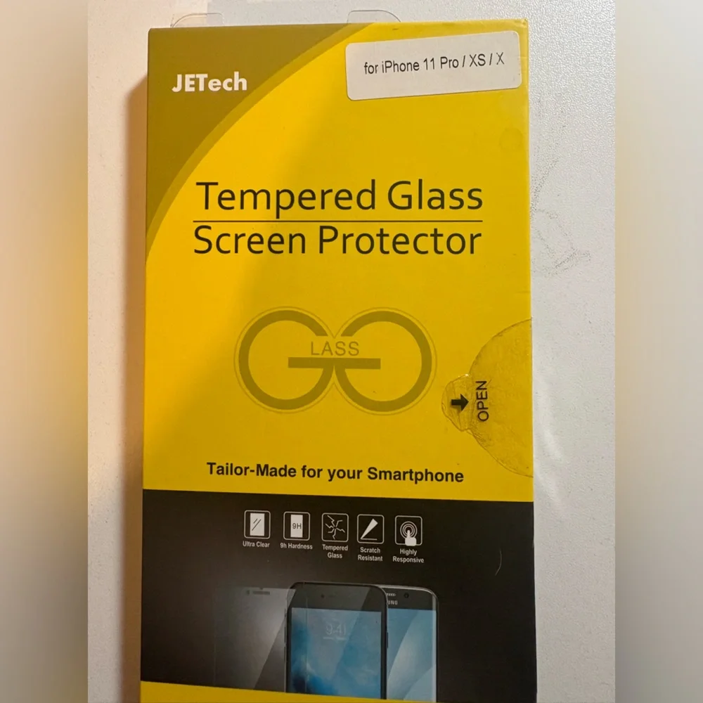 Premium Tempered Glass Screen Protector for iPhone 11 Pro/XS/X - Yellow